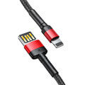 baseus cable cafule working with lightning 24a 1m red black extra photo 1