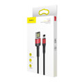 baseus cable cafule working with lightning 24a 1m red black extra photo 2