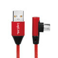 logilink cu0150 usb 20 to micro usb 90 angled male 1m red extra photo 1