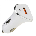 akyga ak ch 07 universal car charger quick charge usb 30 12v 3a white extra photo 2