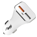 akyga ak ch 08 universal car charger quick charge usb 30 12v 3a 2x usb white extra photo 2