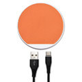 4smarts select wireless fast charger ligno 10w silver orange extra photo 3