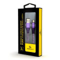 cablexpert cc usb2b amlm 2m pw premium cotton braided 8 pin charging cable purple white 2 m extra photo 1