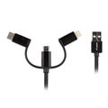 lanberg 3in1 cable usb am to micro bm lightningm usb cm 20 1m black extra photo 2