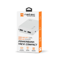 extreme media npb 1540 trevi compact 2x usb a 1x usb c powerbank 10000mah white extra photo 2