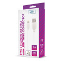 setty usb cable 3m 2a lightning white extra photo 1