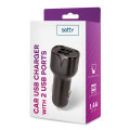 setty 2x usb car charger 14a black extra photo 1