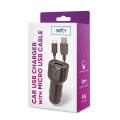 setty usb car charger 1a black microusb cable 1a 1m black extra photo 2