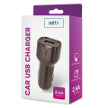setty usb car charger 24a black extra photo 1