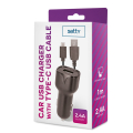 setty usb car charger 24a black type c cable 1m black extra photo 2