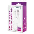 setty usb car charger 24a white lightning cable 1m white extra photo 2