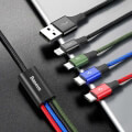 baseus fast 4 in 1 cable lightning 2x type c micro 35a black extra photo 2