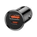  xxx baseus circular car charger usb type c ports 30w pps pd qc 40 black extra photo 2