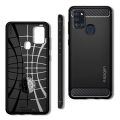 spigen rugged armor back cover case for samsung a21s matte black extra photo 1