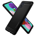 spigen rugged armor back cover case for samsung a71 matte black extra photo 2