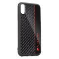 original audi carbon fibre case aus tpupcipxsm r8 d1 bk for apple iphone xs max black extra photo 2