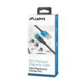 lanberg cable combo qc 30 magnetic usb am usb microm lightningm usb cm 20 1m black blue extra photo 2