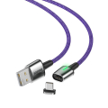 baseus zinc magnetic cable usb for type c 3a 1m purple extra photo 1