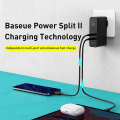 baseus 120watt galio gan mini quick charger laptop tablet smartphone 2x type c usb black extra photo 1