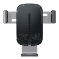 baseus explore wireless charger gravity car mount 15w transparent black extra photo 1