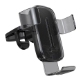 baseus explore wireless charger gravity car mount 15w transparent black extra photo 2