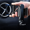 baseus future gravity smartphone holder for vehicle round air outlet black extra photo 4