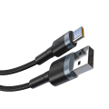 baseus cafule usb to type c iphone lightning 2 in 1 pd 18w braided cable 12m gray black extra photo 1
