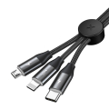 baseus car co sharing cable usb for m l t 35a 1m black extra photo 1