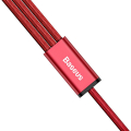 baseus rapid series 3 in 1 cable micro type c lightning 3a 12m red extra photo 4