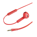 hama 184040 advance headphones earbuds microphone flat ribbon cable red extra photo 1