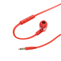 hama 184010 joy headphones in ear microphone flat ribbon cable red extra photo 1