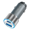 logilink pa0252 usb car charger 1x usb c pd 1x usb a qc 36w extra photo 1