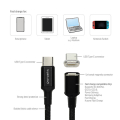 4smarts magnetic type c to type c 100 w cable gravitycord ultimate 100w 18m black extra photo 2