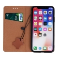 genuine leather flip case smart pro for samsung a10 brown extra photo 1