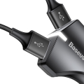 baseus small rocket car charger qc30 dual usb black extra photo 2