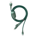 baseus flash series 3 in 1 fast charging cable usb to micro usb lightning type c 5a 18w 12m green extra photo 2