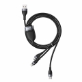 baseus flash series 3 in 1 fast charging cable usb to micro usb lightning type c 5a 18w 12m blac extra photo 3