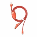 baseus flash series 3 in 1 fast charging cable usb to micro usb lightning type c 5a 18w 12m orang extra photo 3