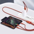 baseus flash series 3 in 1 fast charging cable usb to micro usb lightning type c 5a 18w 12m orang extra photo 6