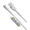 baseus zinc magnetic safe fast charging 5a data cable usb to micro usb lightning type c 1m white extra photo 3
