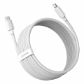 baseus simple wisdom data cable kit 2 pack type c to lightning pd 20w 5a 15m white extra photo 3