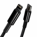 baseus tungsten gold fast charging data cable type c to lightning pd 20w 1m black extra photo 4