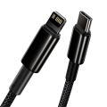 baseus tungsten gold fast charging data cable type c to lightning pd 20w 2m black extra photo 2