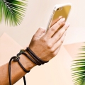 forcell cord neck strap back cover case for huawei p40 lite black extra photo 2