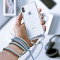 forcell cord neck strap back cover case for huawei p40 lite e white extra photo 2