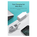 baseus gan2 pro quick charger 2c u 65w eu charging cable type c 100w 20v 5a 1m white extra photo 2