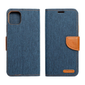 canvas book flip case for apple iphone 12 mini navy blue extra photo 1