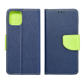 fancy book flip case for iphone 12 12 pro navy lime extra photo 1