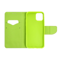 fancy book flip case for iphone 12 12 pro navy lime extra photo 2