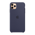 apple mwyw2 iphone 11 pro max silicone case midnight blue extra photo 2